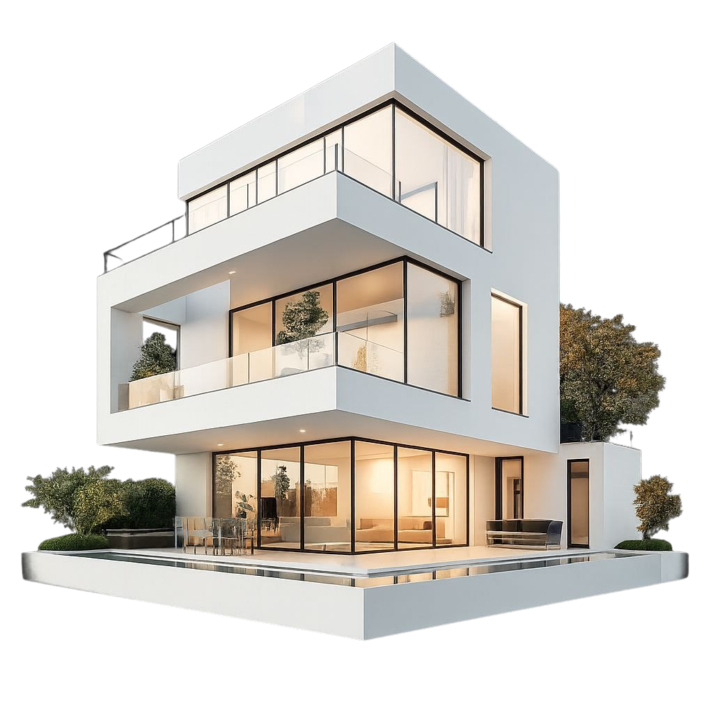 Modern luxury property with contemporary architecture